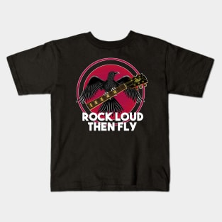 Rock on guitar players Kids T-Shirt